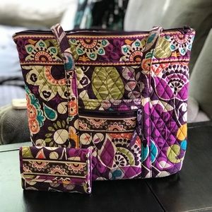 Vera Bradley Villager Tote & Matching Wallet